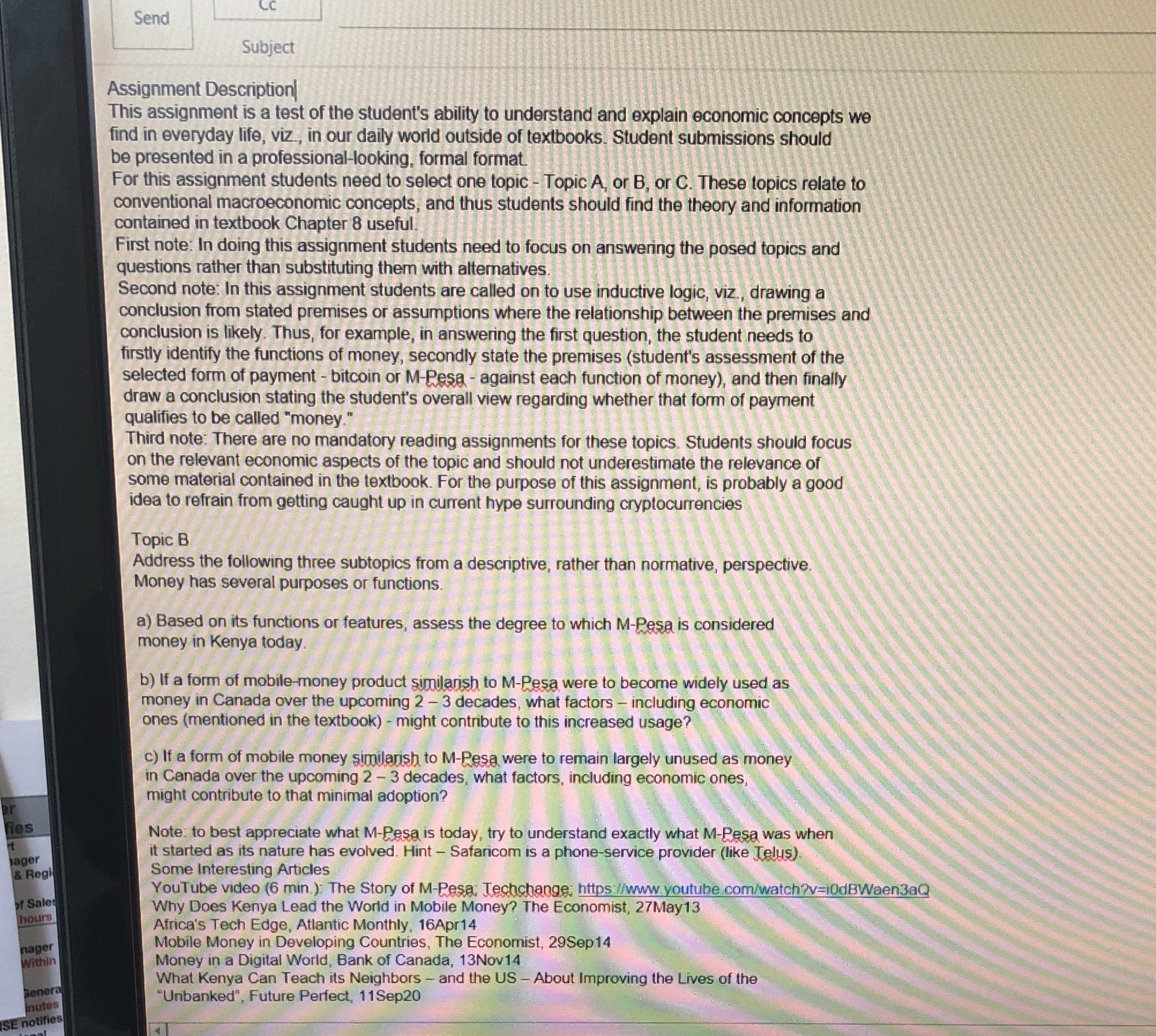 Can you help with an outline for this assignment? Send Subject Assignment