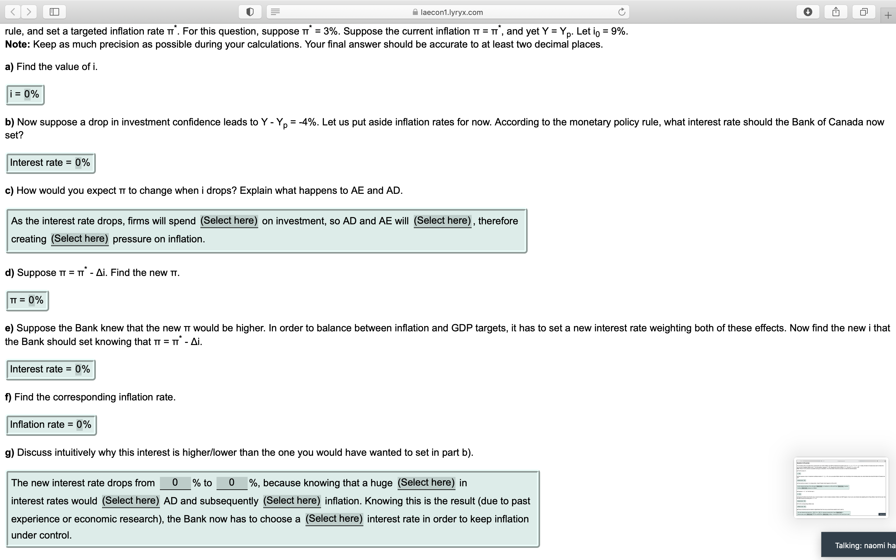 rule states that a central bank can monitor inflation and GDP by