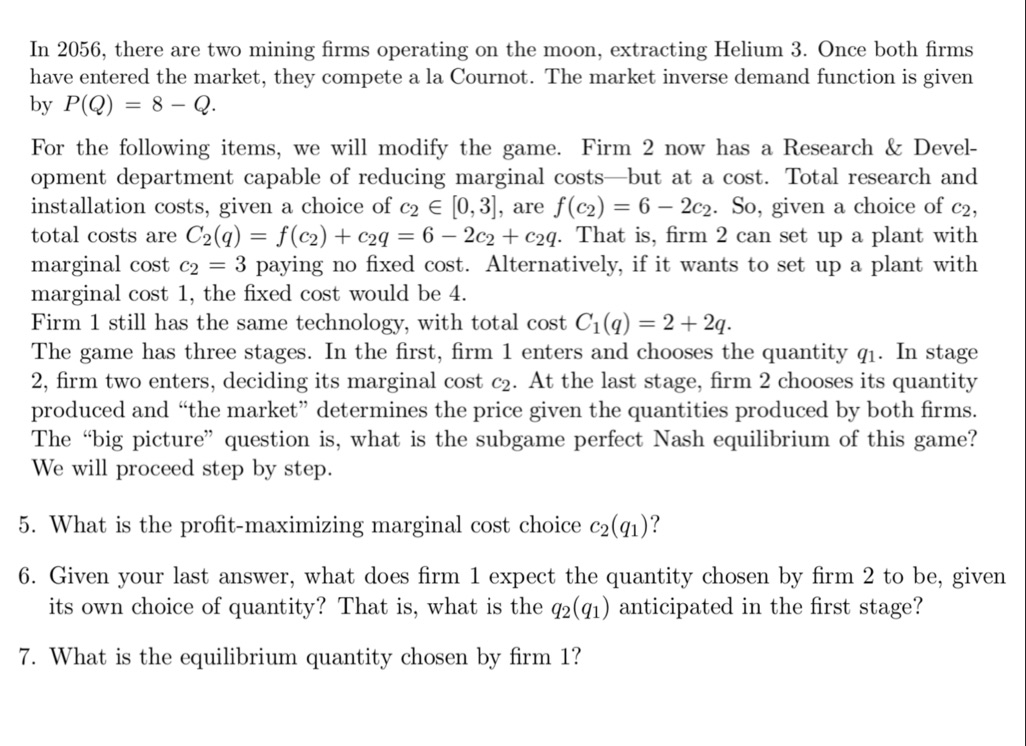 Please help me solve part 5 part 6 and part 7 with