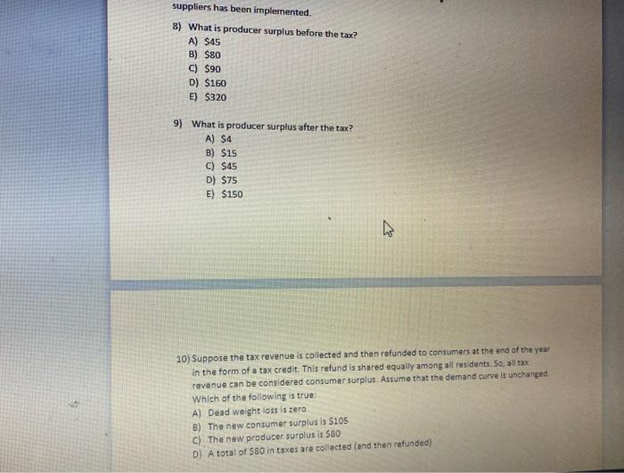 shown in the graph, a $4 tax on 20 18 S Price