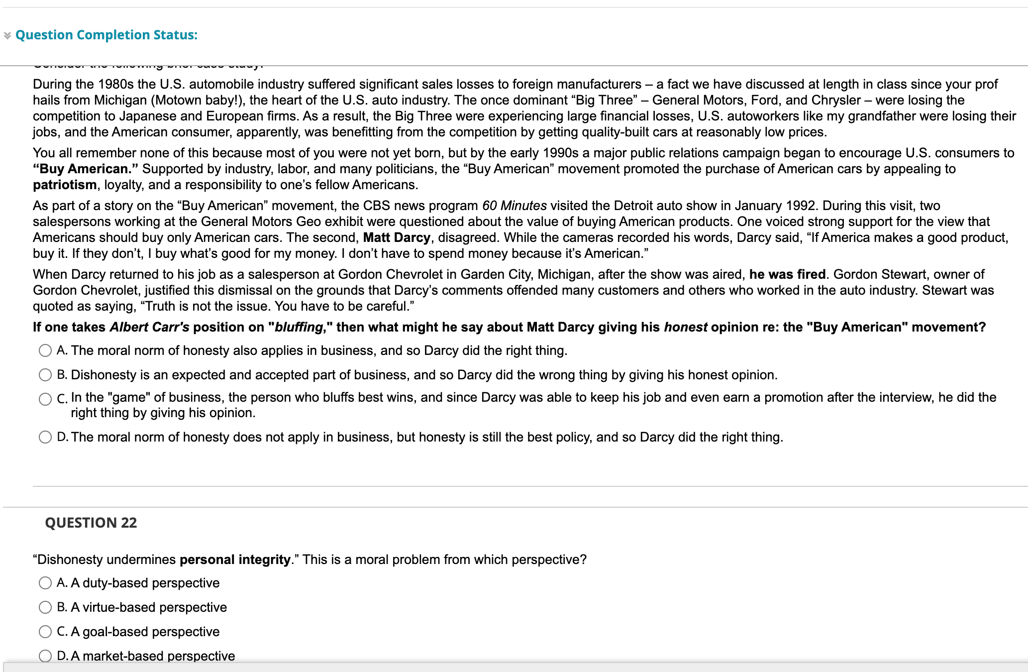 sake of product safety and harm prevention," e.g. government or manufacturer recall