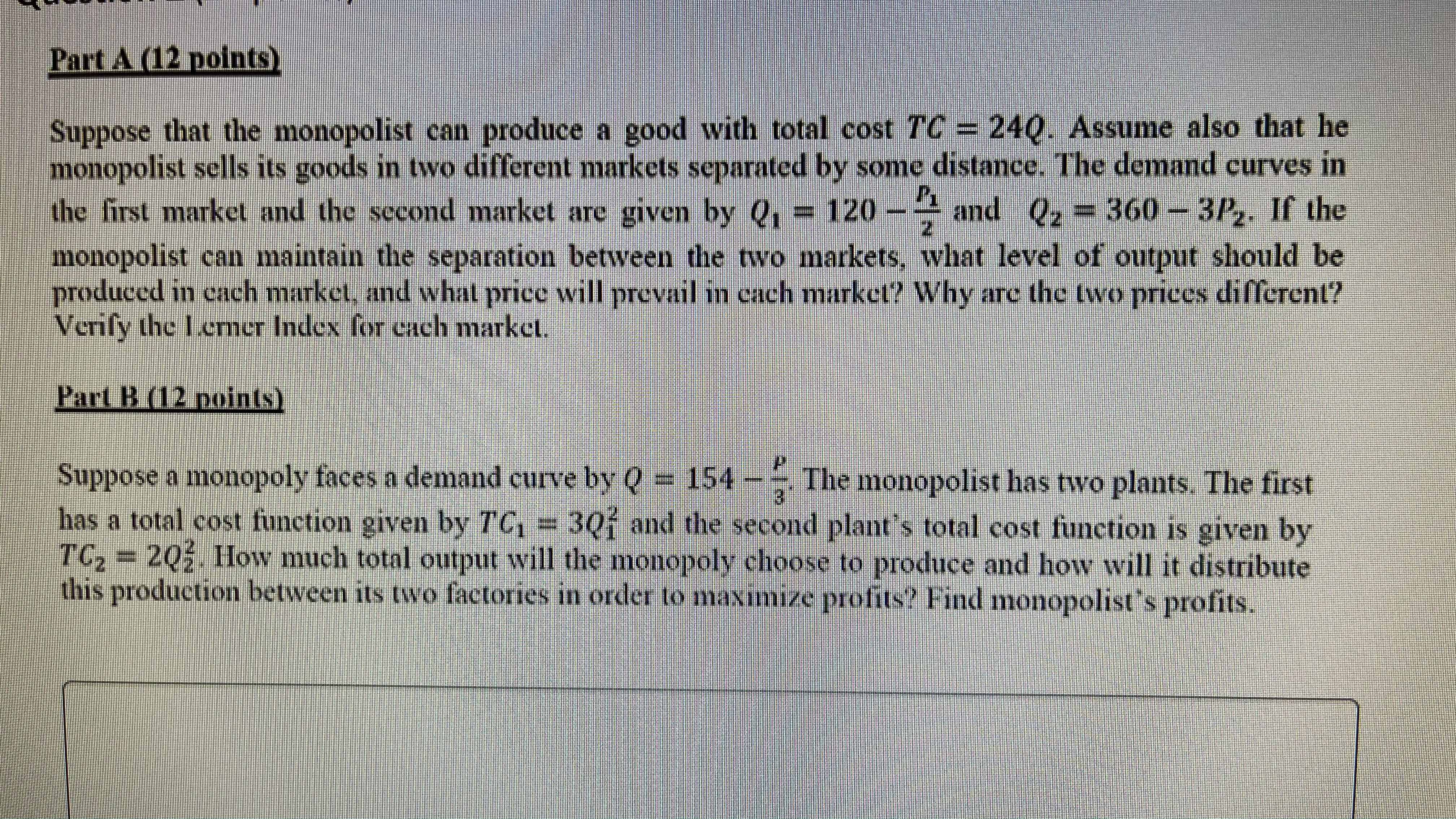 PLEASE ANSWER BOTH PARTS AND SHOW EVERY STEP. THANK YOU!!! Part A