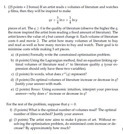 solve the problem im stuck in the question 1. (25 points +