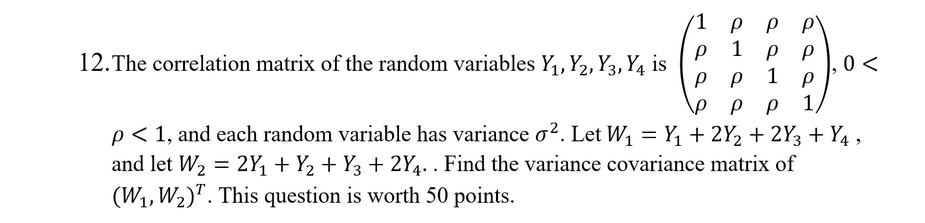  1 .0 P . . . . 1 l2.The correlation matrix