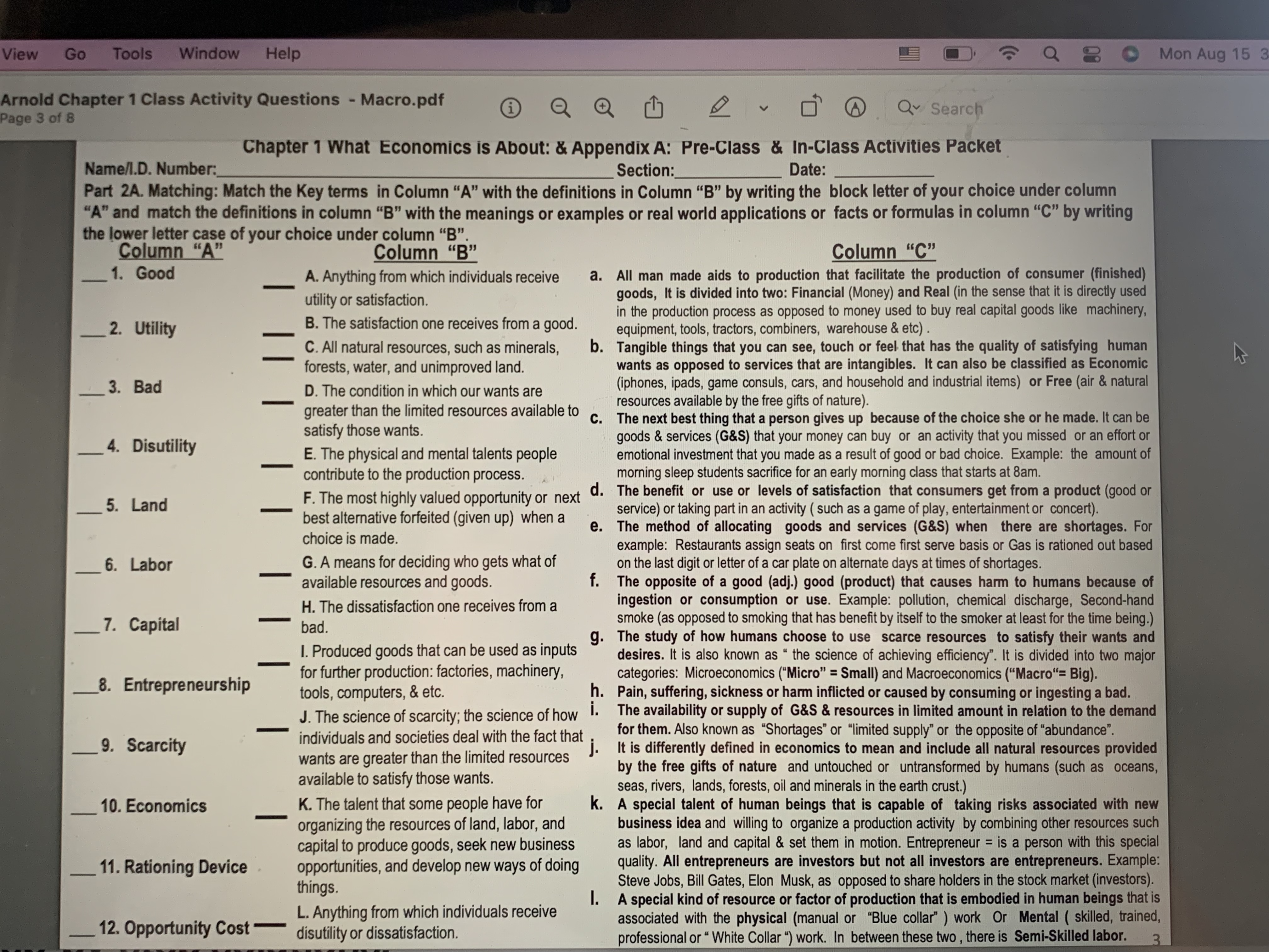  View Go Tools Window Help E O Q 8 Mon Aug