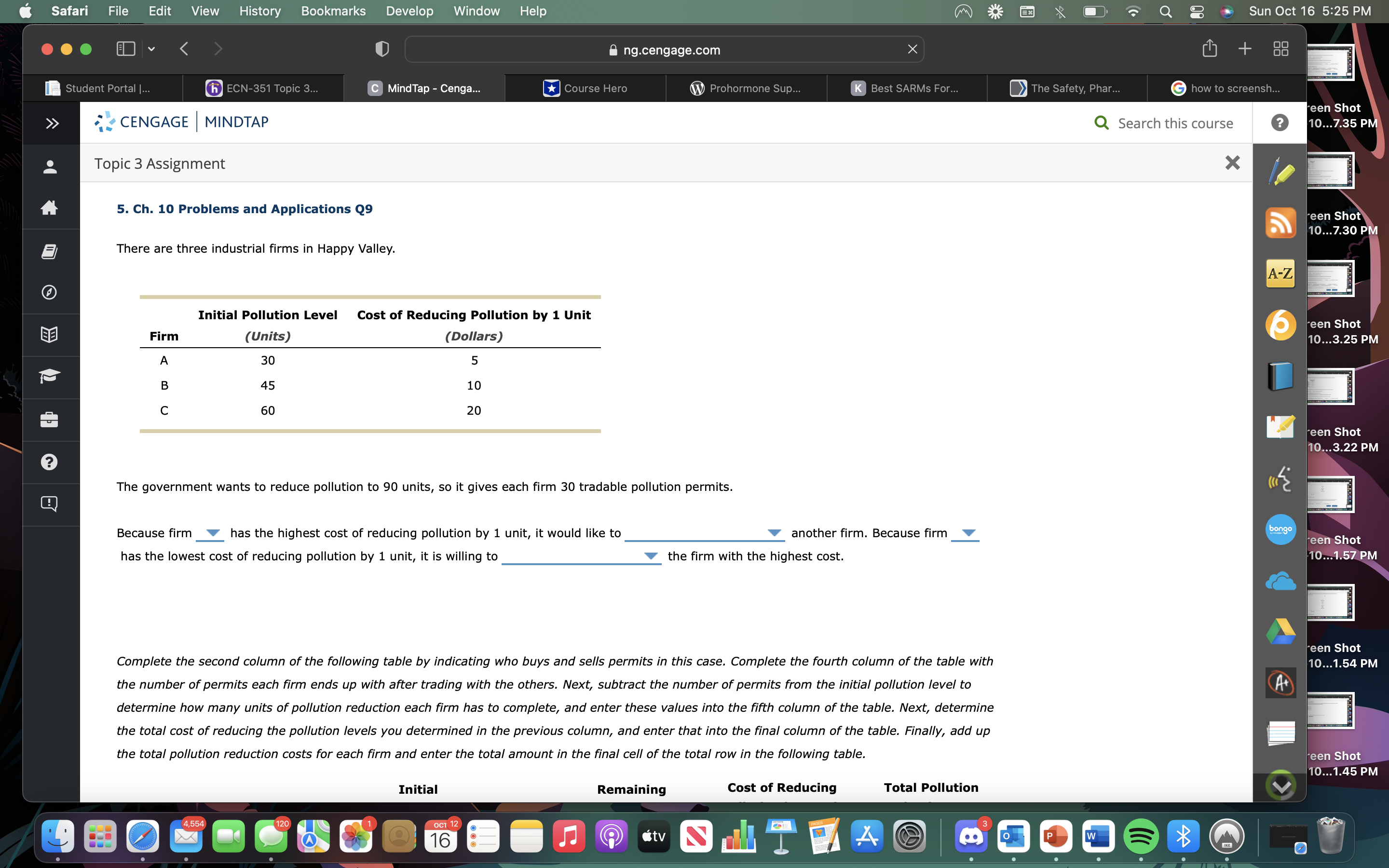 Safari File Edit View History Bookmarks Develop Window MindTap - Cenga... Help