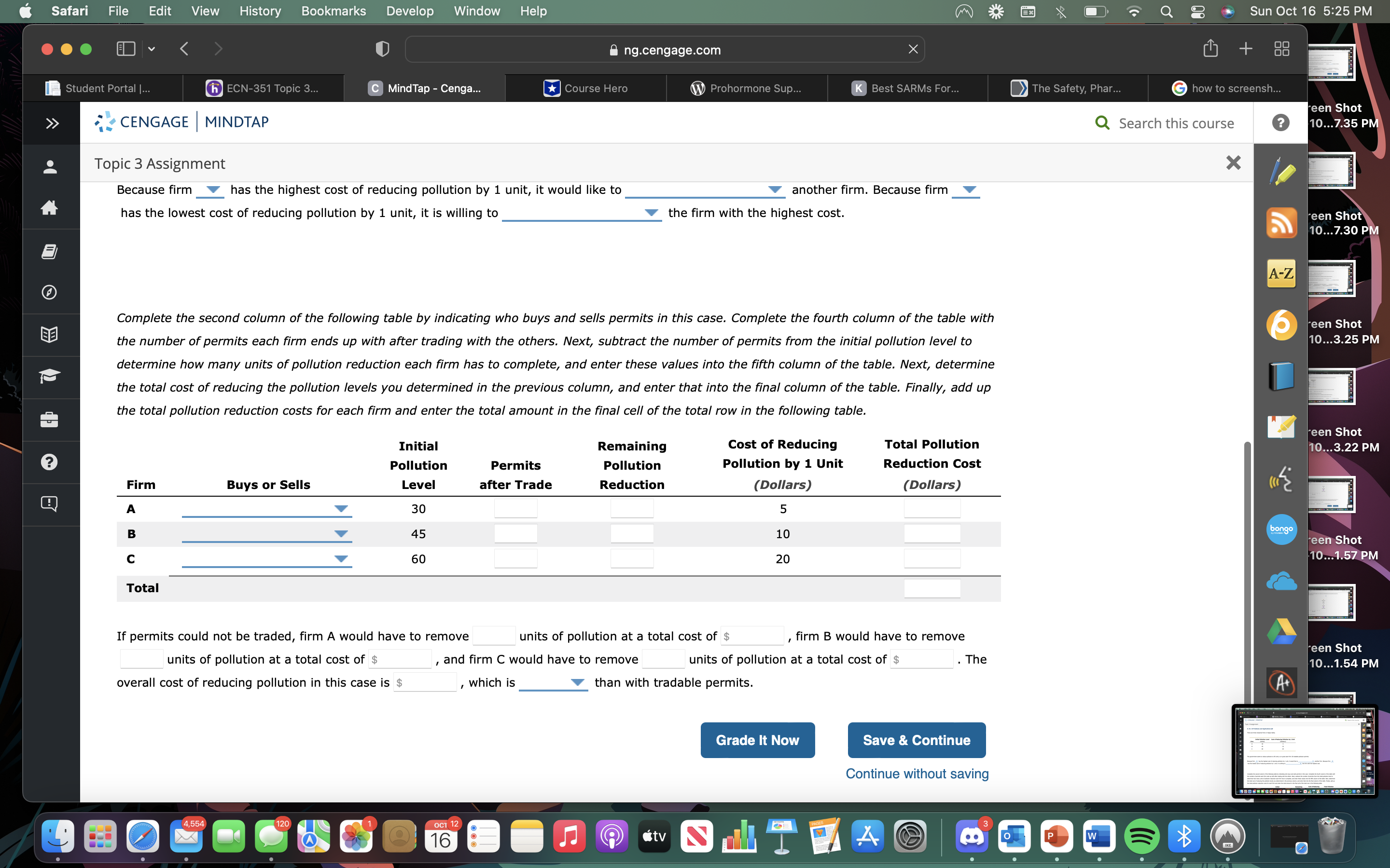 a ng.cengage.com Student Portal l... ECN-351 Topic 3... Course Hero Prohormone Sup...