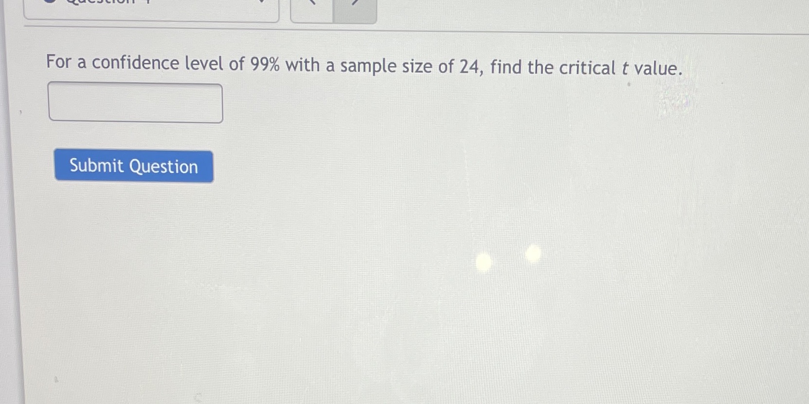 For a confidence level of 99% with a sample size of 24,