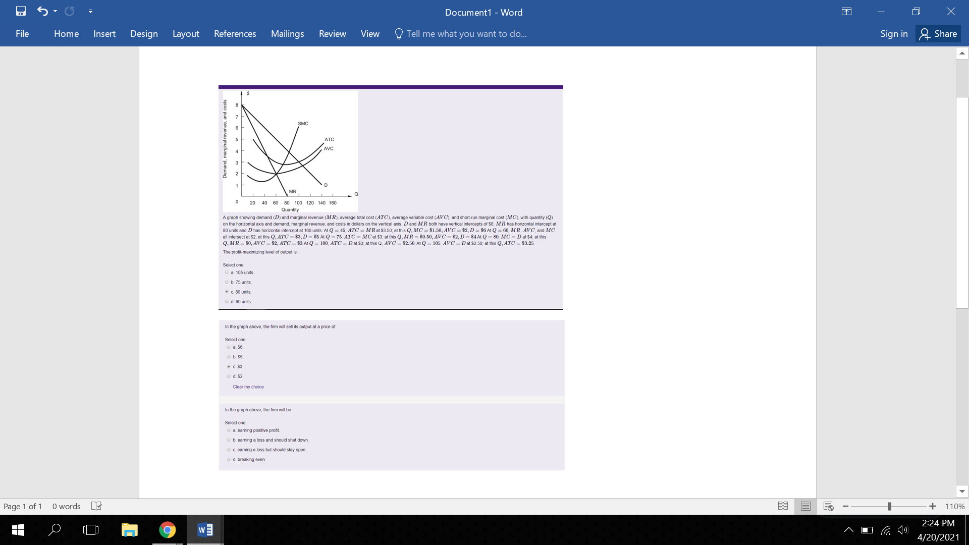 Use graph to answer questions. Document1 - Word X File Home