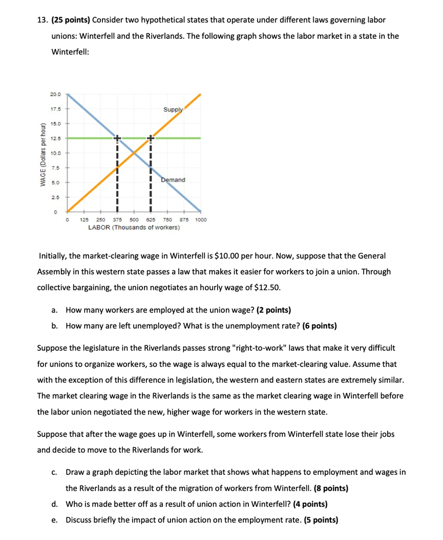  13. [25 points] Consider two hypothetical states that operate under different