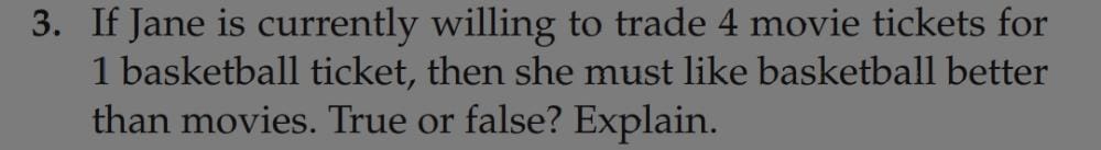 the follow- ing individuals' preferences for hamburgers and soft drinks. Indicate the