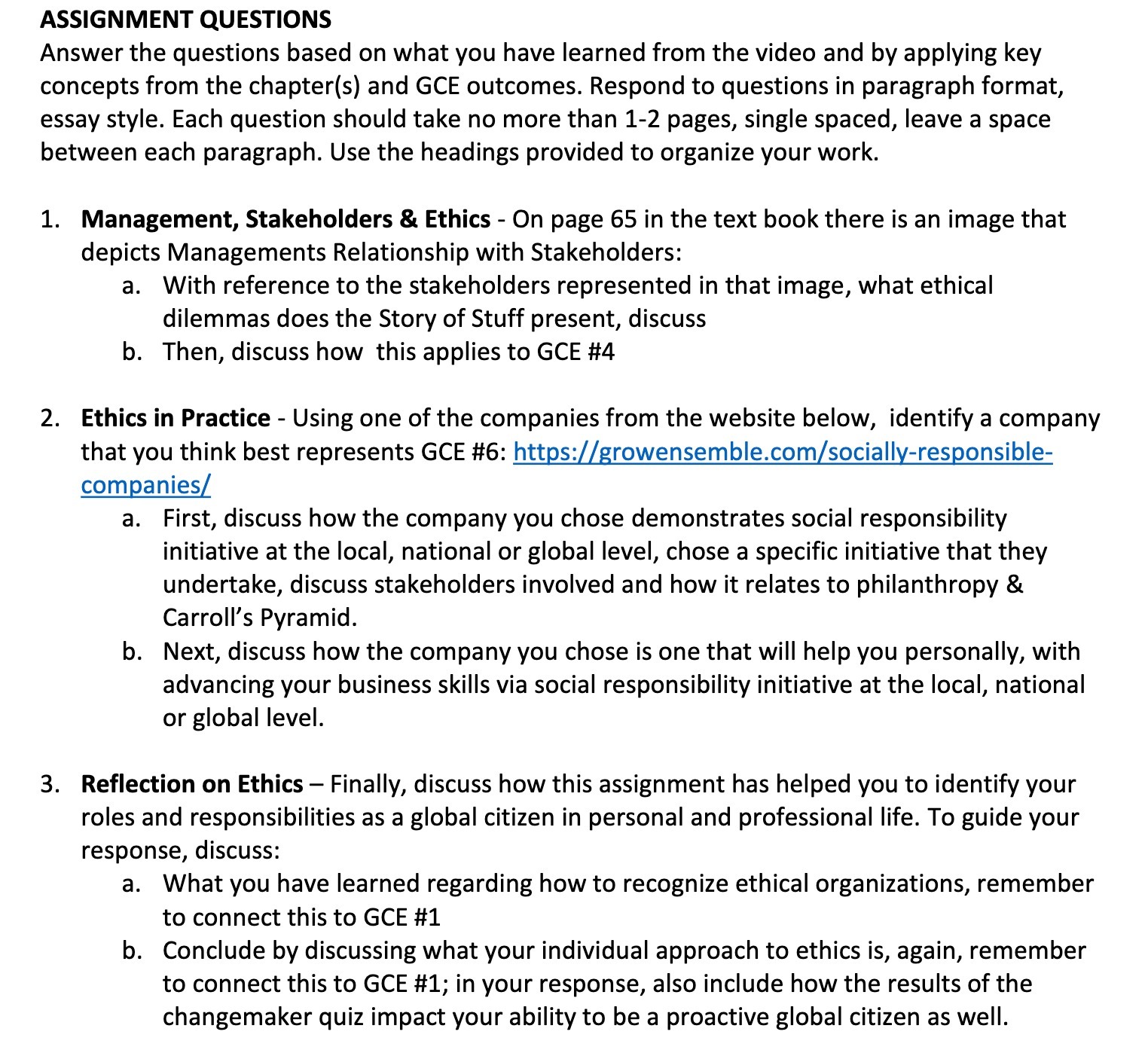  ASSIGNMENT QUESTIONS Answer the questions based on what you have learned