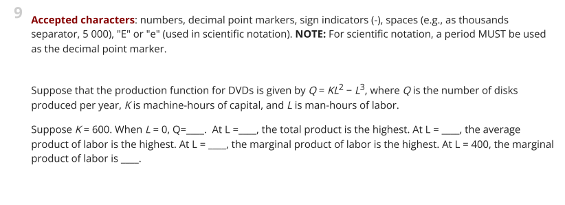 Solve clearly Accepted characters: numbers. decimal point markers. sign indicators {-1. spaces