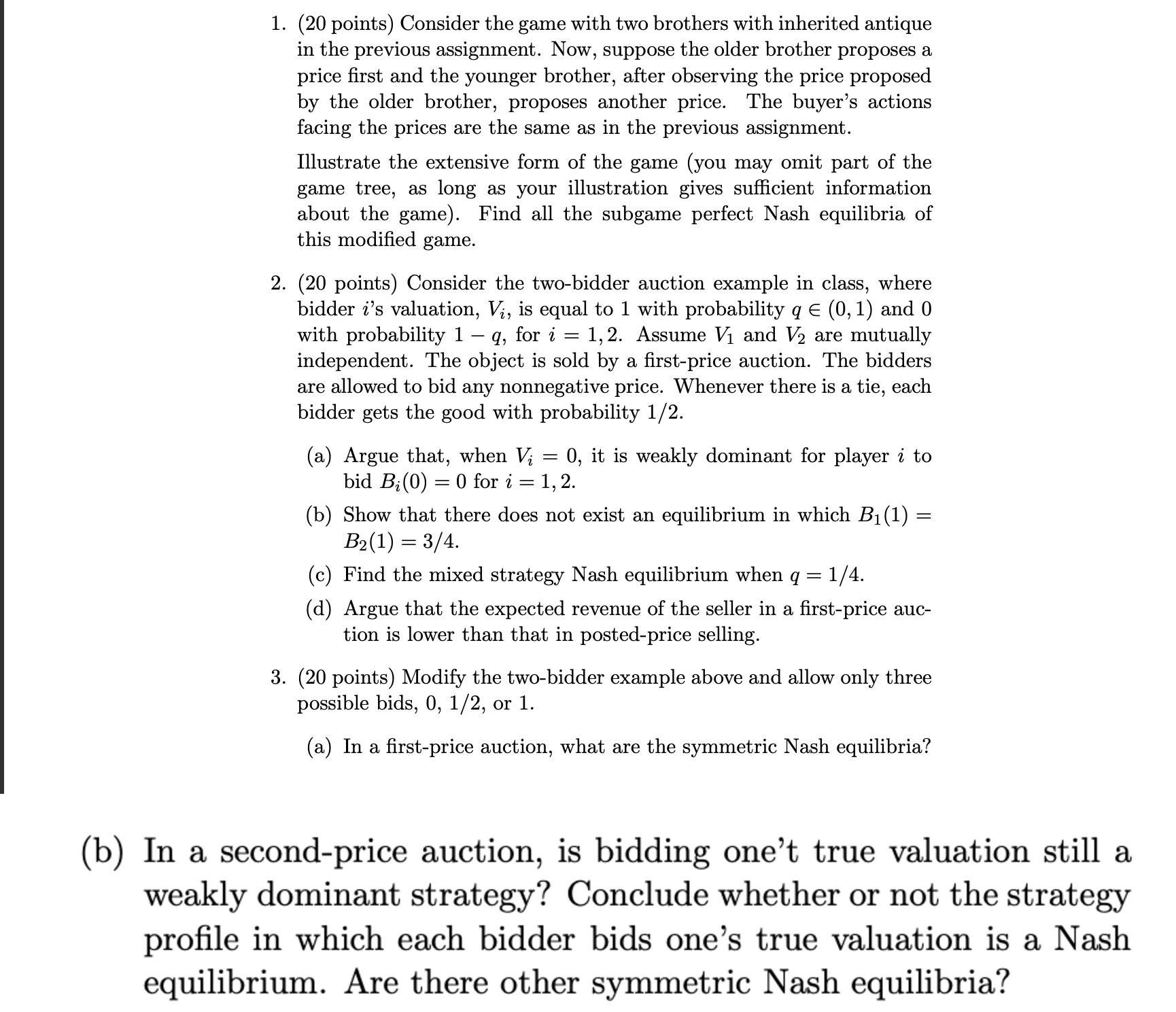 Only Do Qs 3 (Part a and b). It continues with the