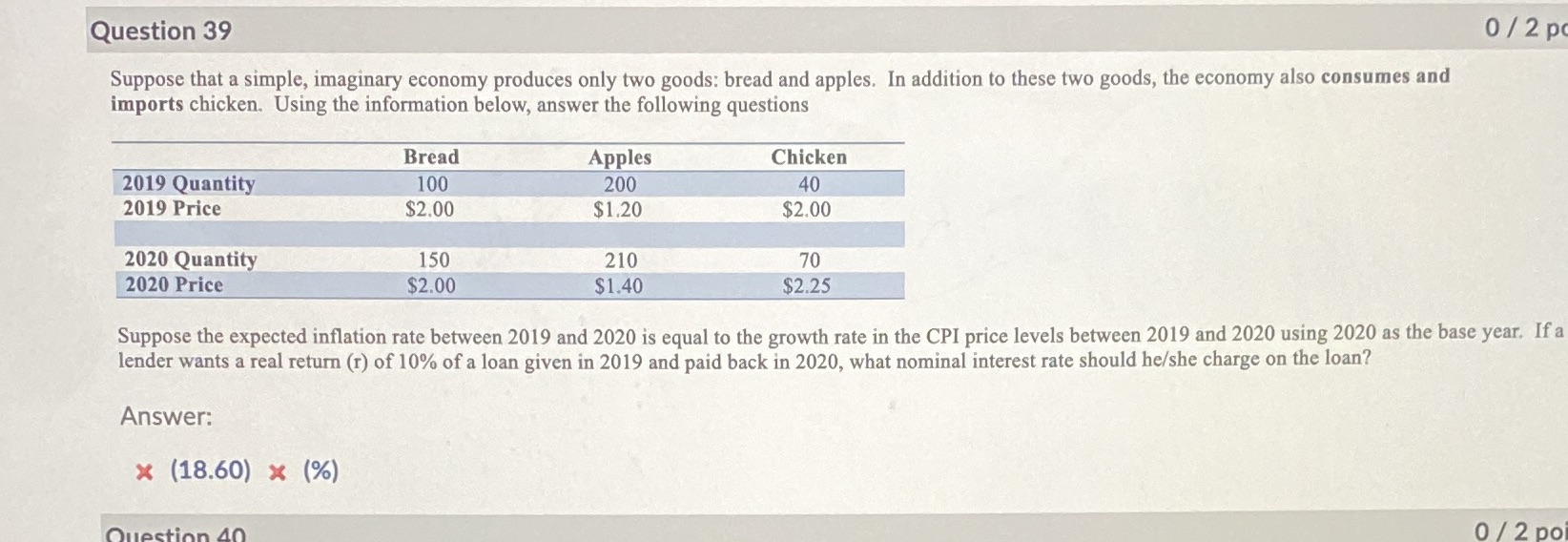  Question 39 0 / 2 p Suppose that a simple, imaginary