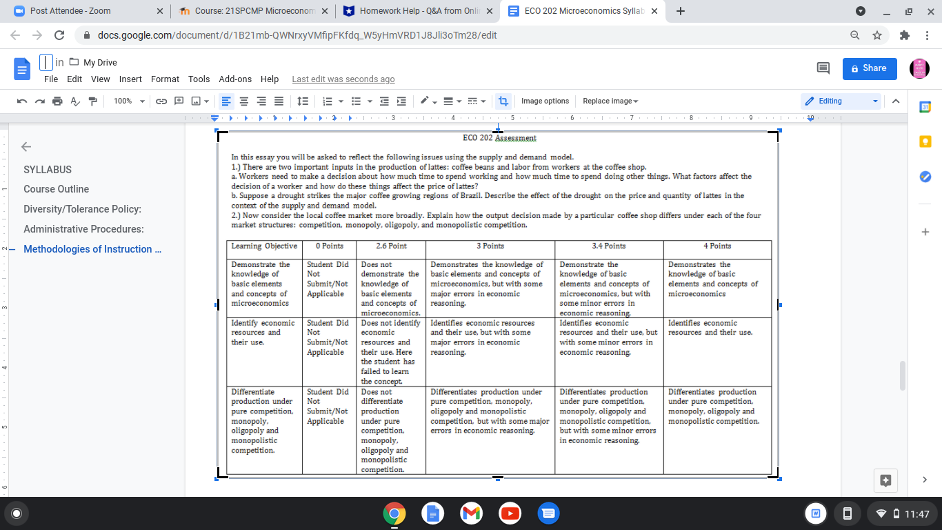 Graph and explain the scenerio please Post Attendee - Zoom X In