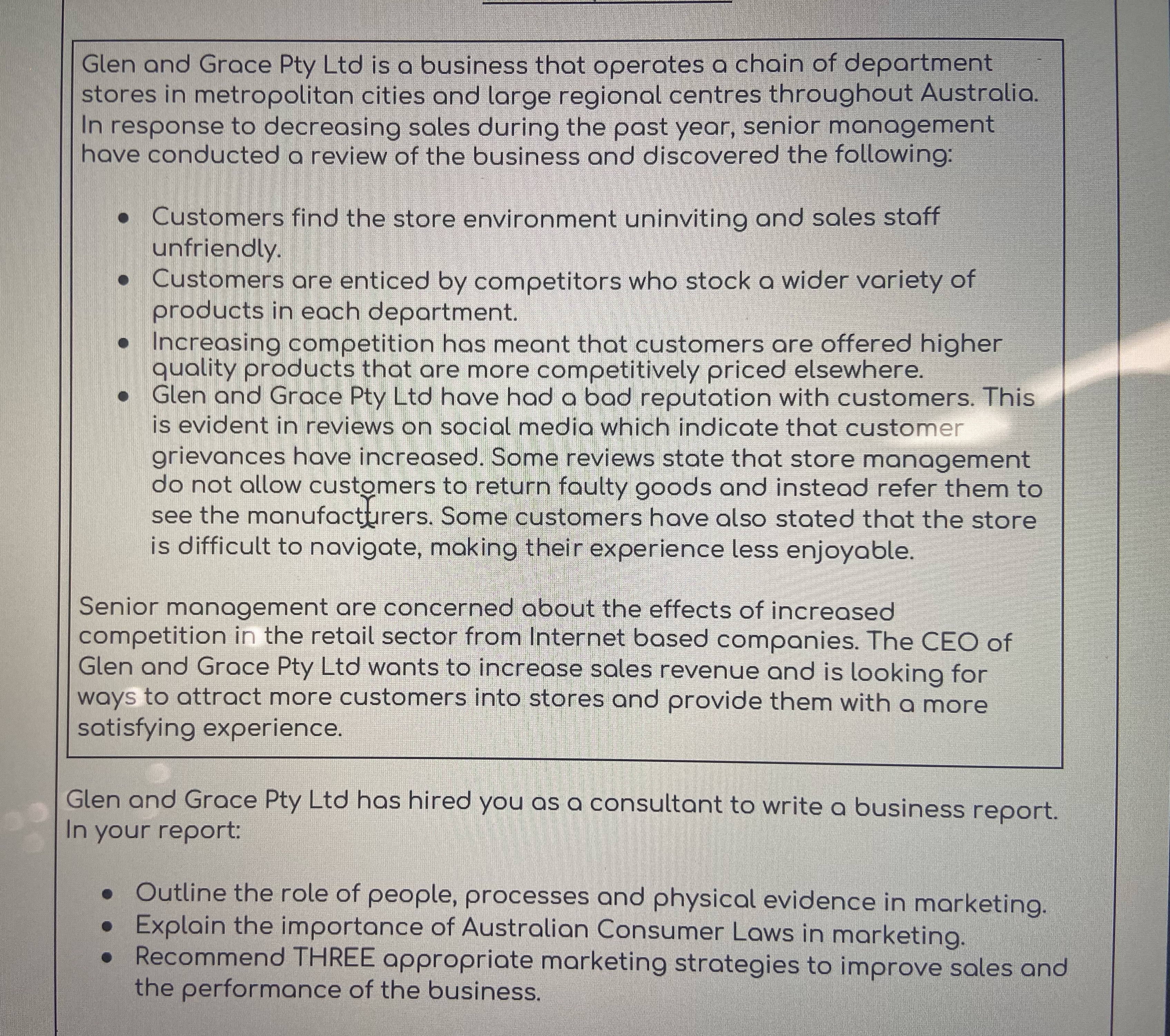 Can I please have help with the last question recommend three appropriate