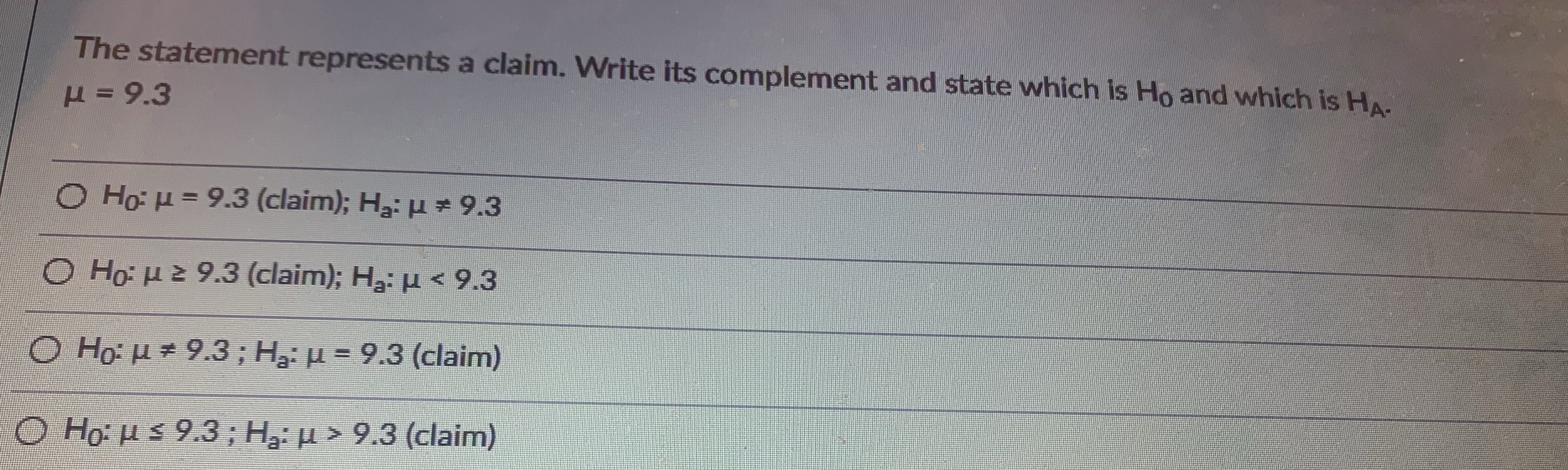 Help with question 180 please show wirk The statement represents a claim.