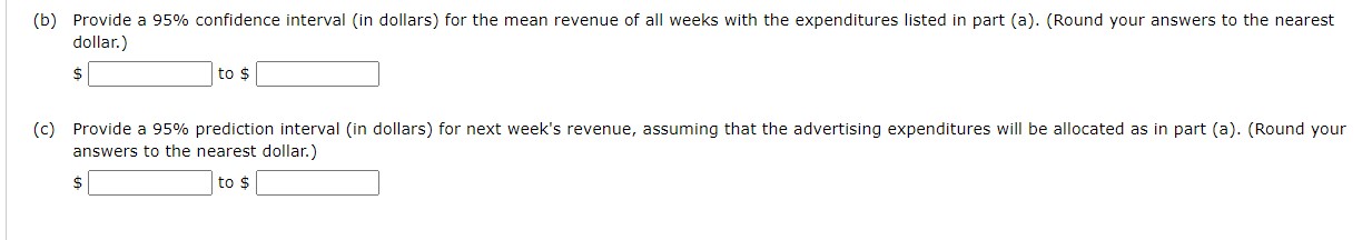 overall model is significant. (c) Perform a t test for the significance