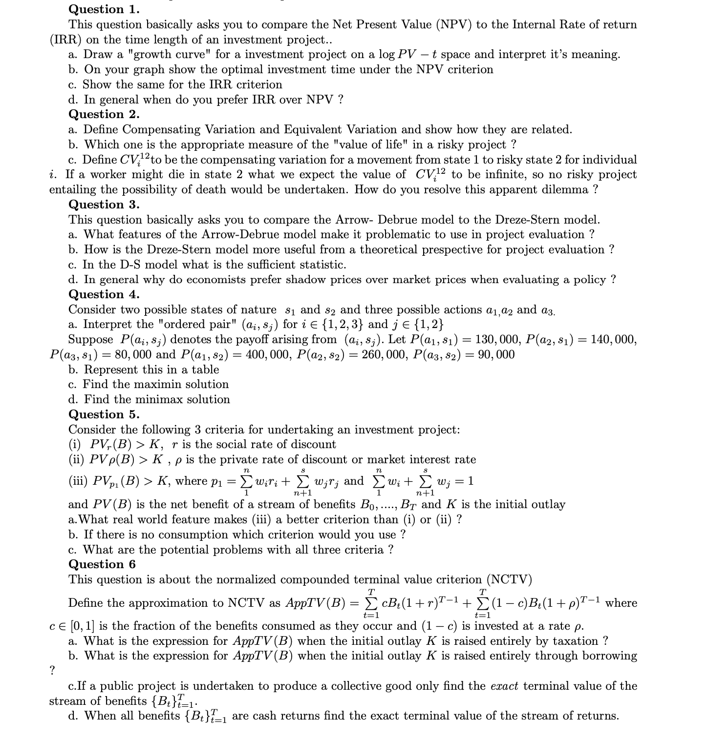  Question 1. This question basically asks you to compare the Net