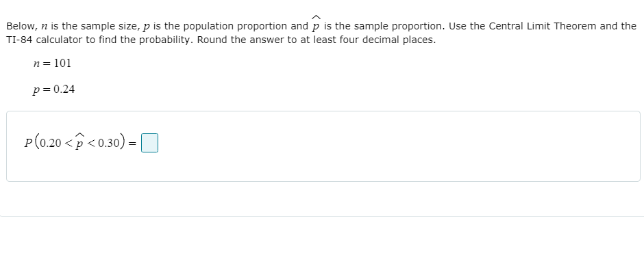 A Below, :2 is the sample size, 3:) is the population