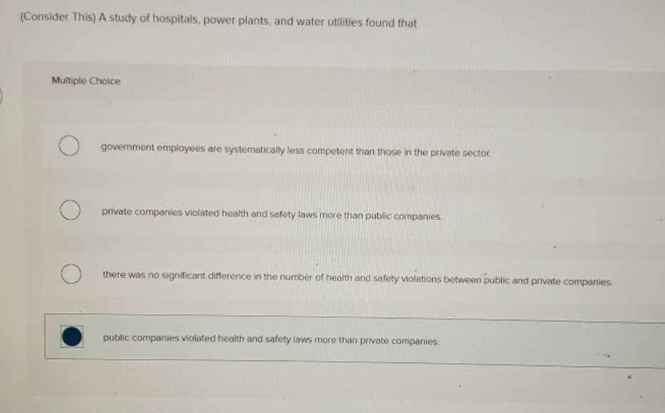 please answer this question in 30 mins. (Consider This) A study of