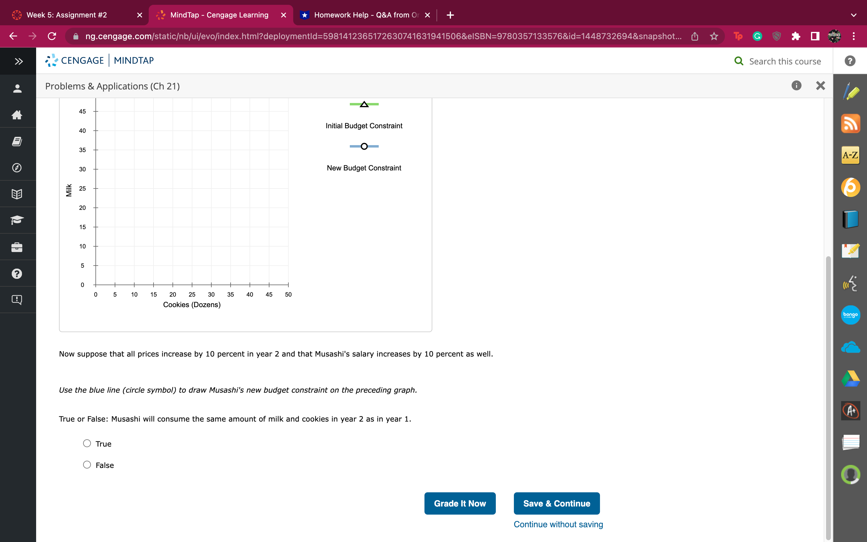  Week 5: Assignment #2 X MindTap - Cengage Learning X t