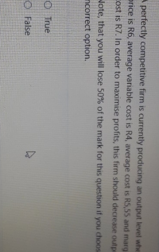 please help with this assignment perfectly competitive firm is currently producing an