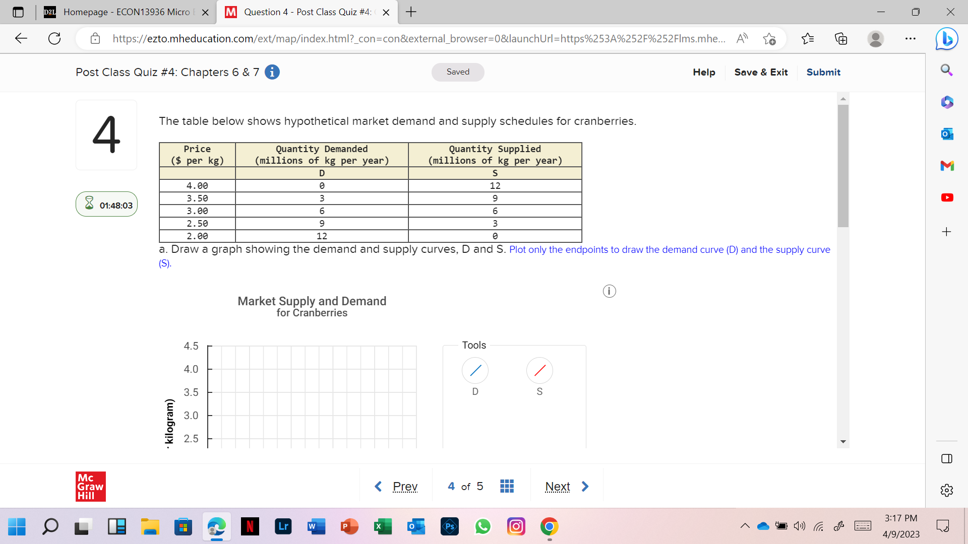  D2L Homepage - ECON13936 Micro E X M Question 4 -