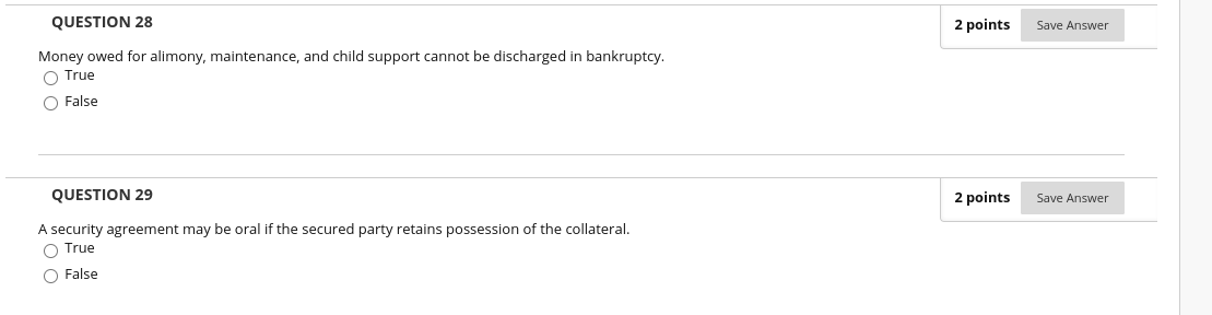 please see attachment QUESTION 28 2 points Save Answer Money owed for