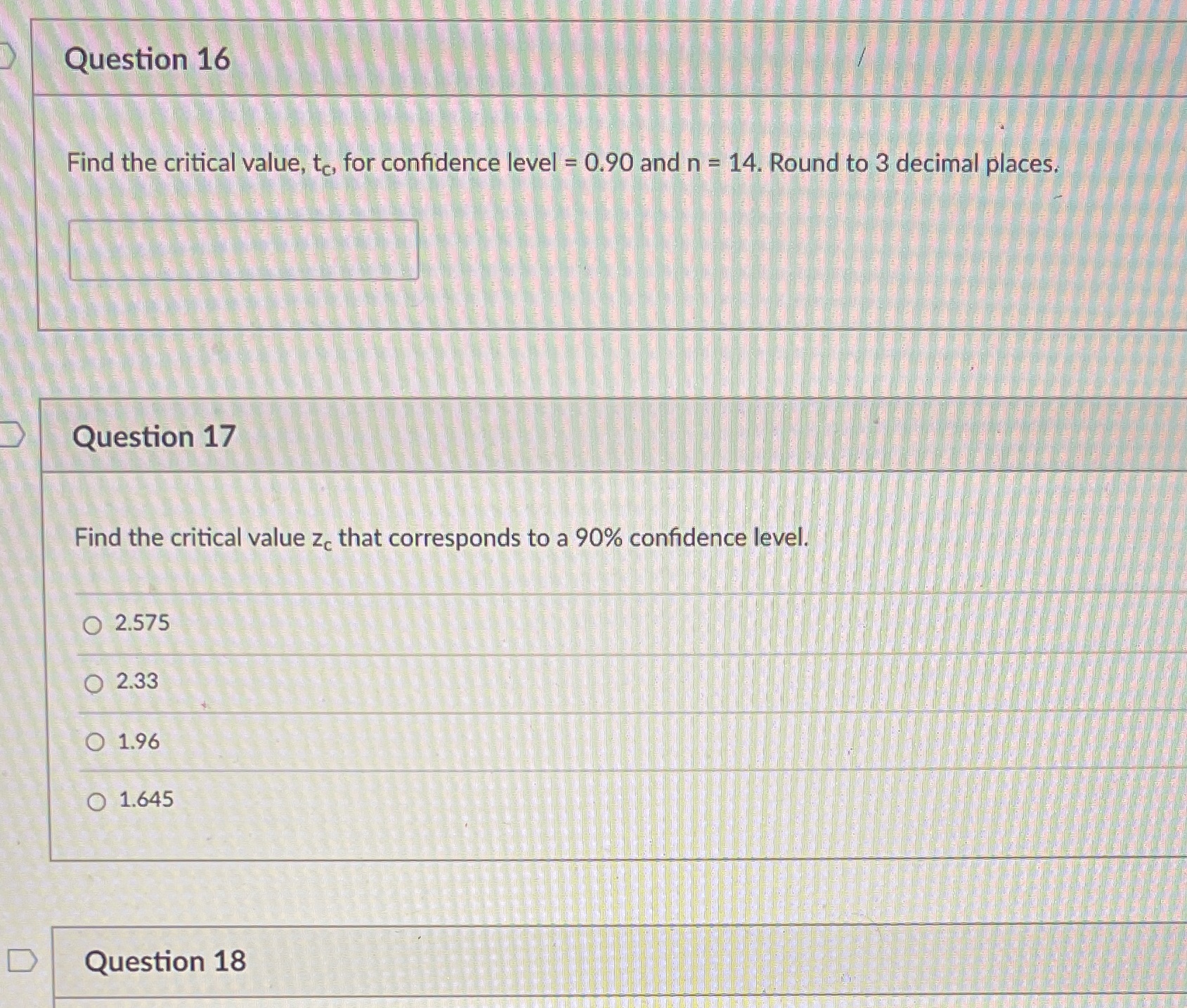 What's the best way to solve this problems ? Question 16 Find