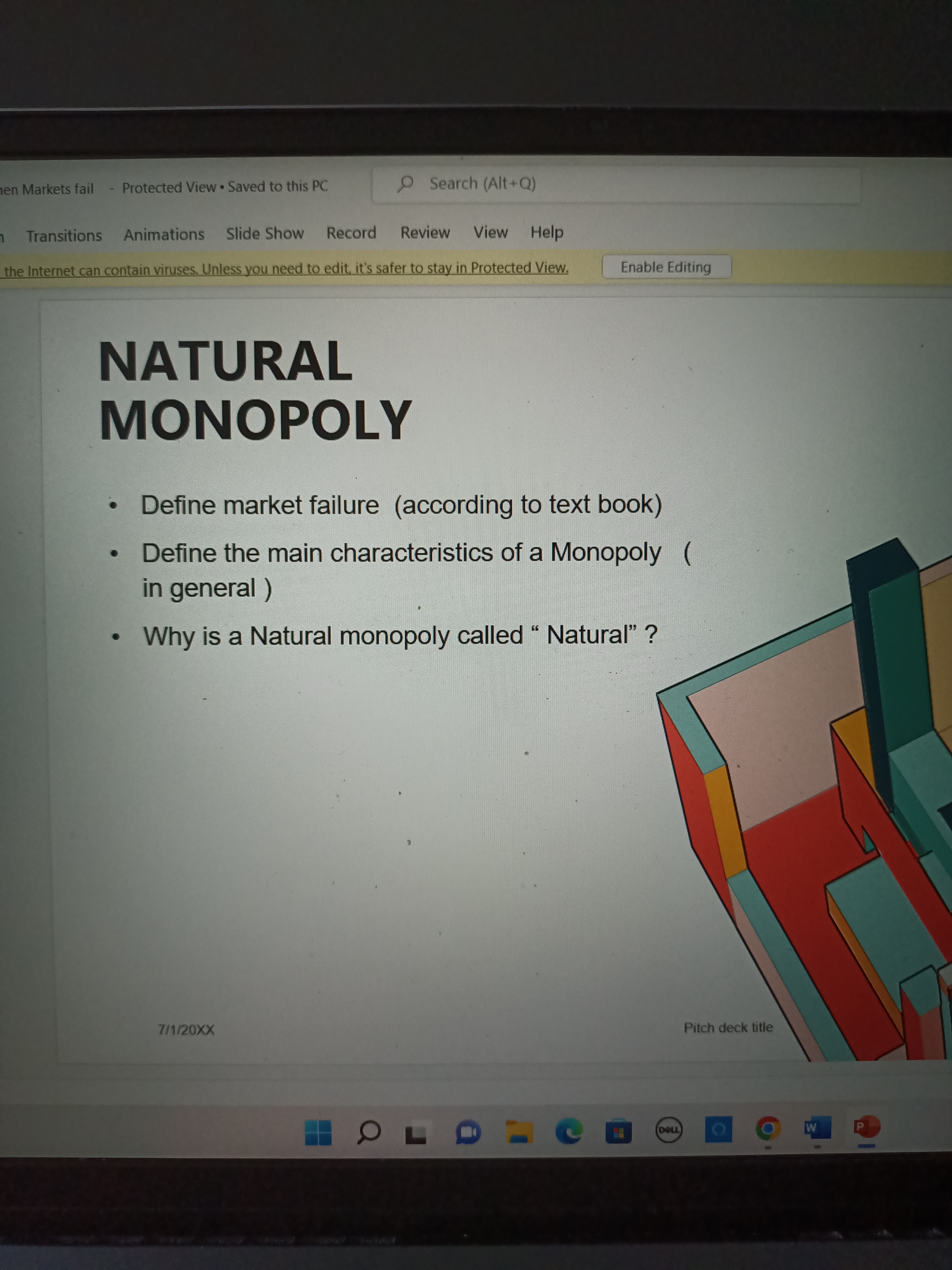 en Markets fail - Protected View . Saved to this PC