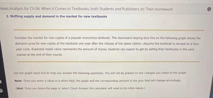 Question i. News Analysis for Ch 04: When it Comes to Textbooks,