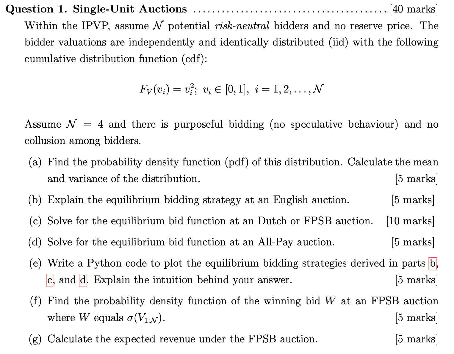 Need help with c, d, e, f, and g. Thanks Question