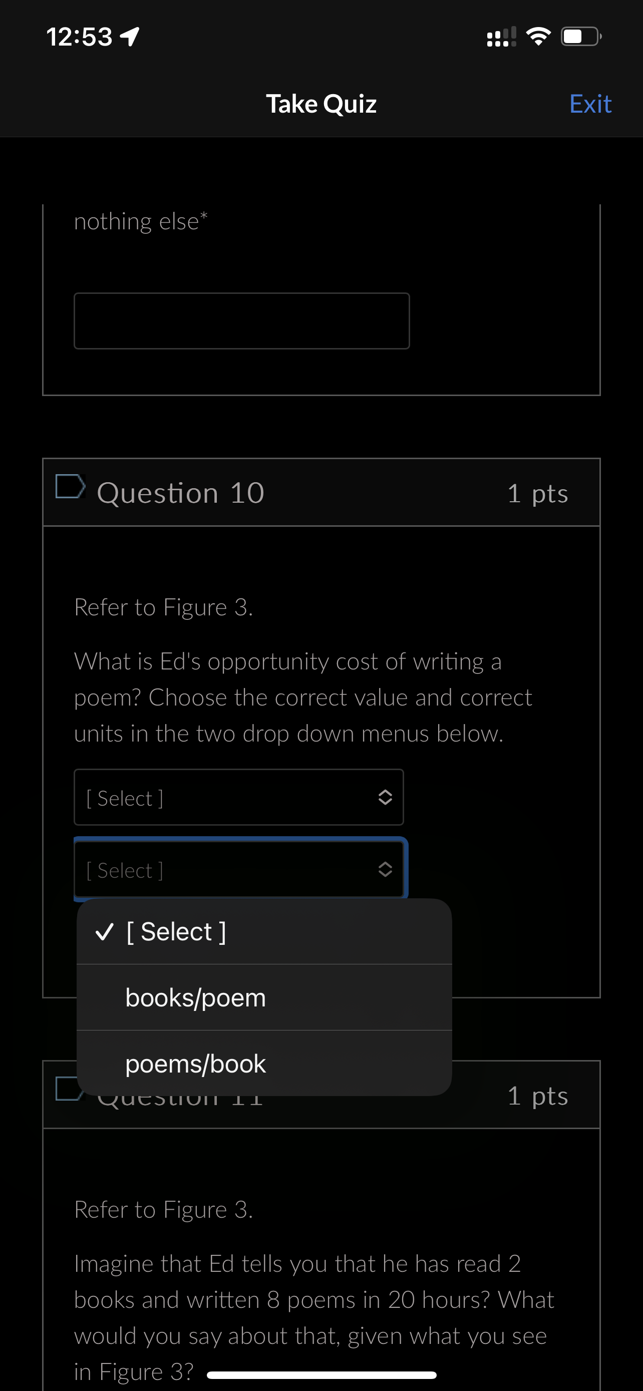 two acb'vities be does are writing poems and and reading books. Reading
