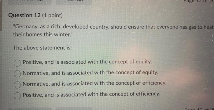 the concept of efficiency. O Normative, and is associated with the concept