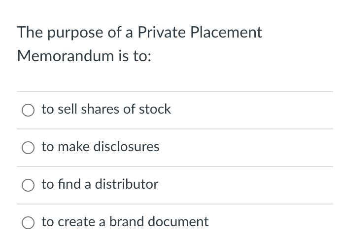 Hi can someone help me with this question? The purpose of a