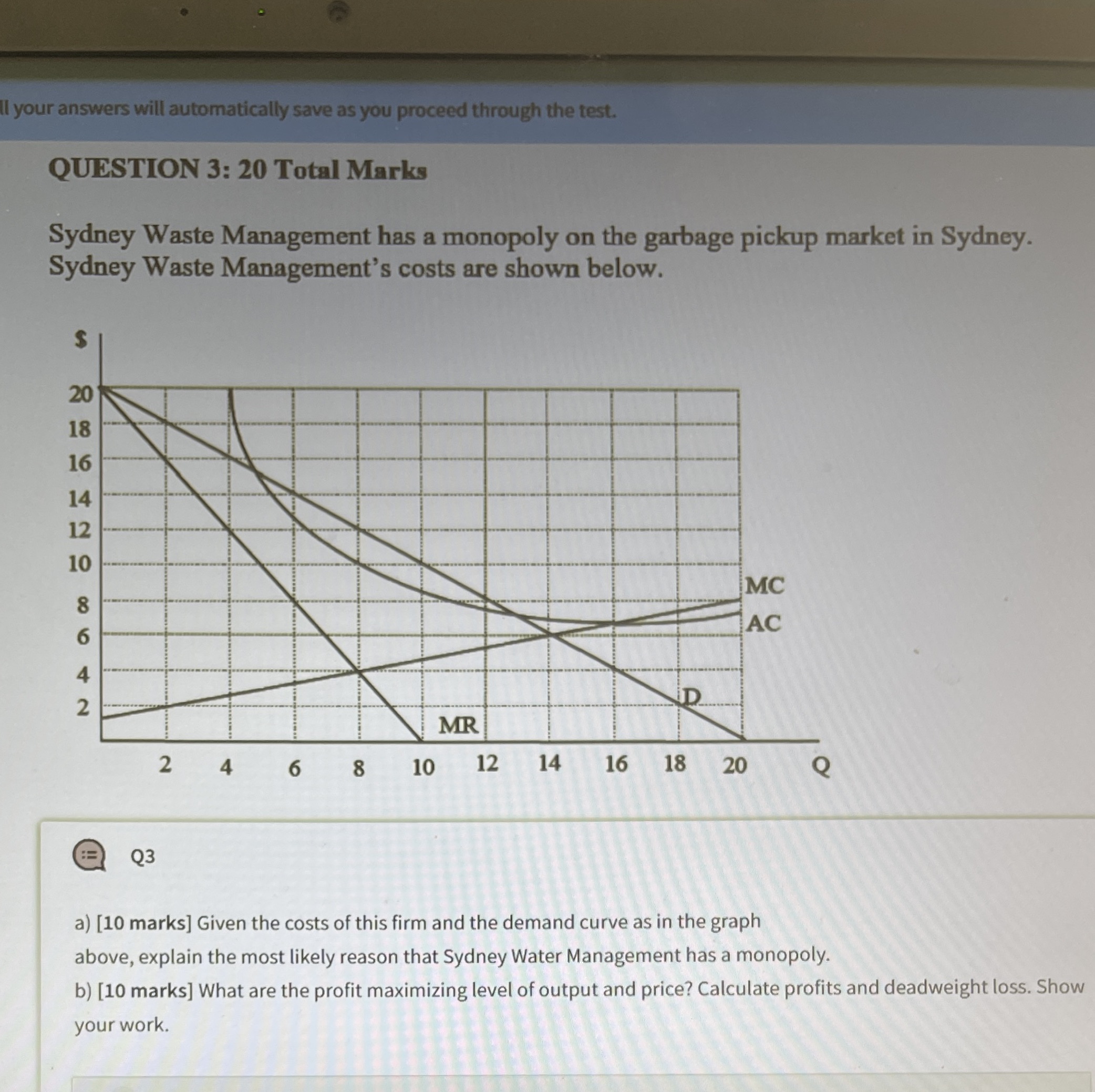 ll your answers will automatically save as you proceed through the