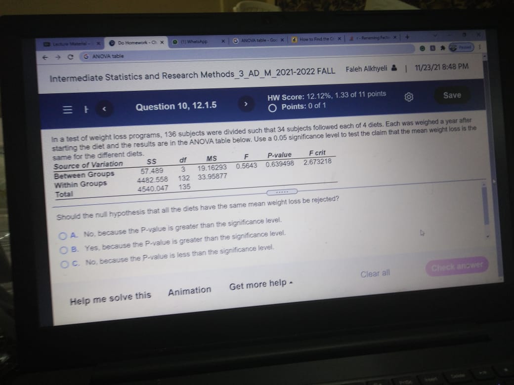  Do Hompwort - C X @ (1) Whatsapp x G ANOVALable