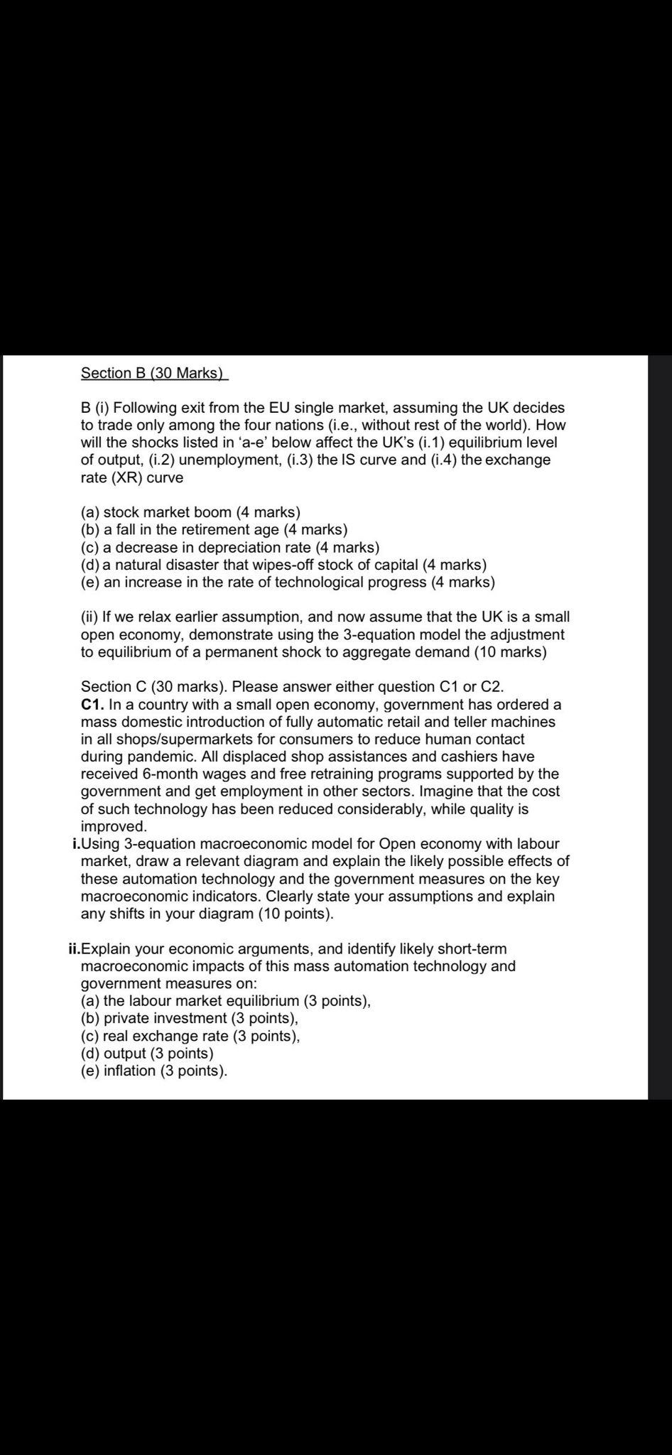 likely responses by the Central Bank to these changes? Discuss haw the