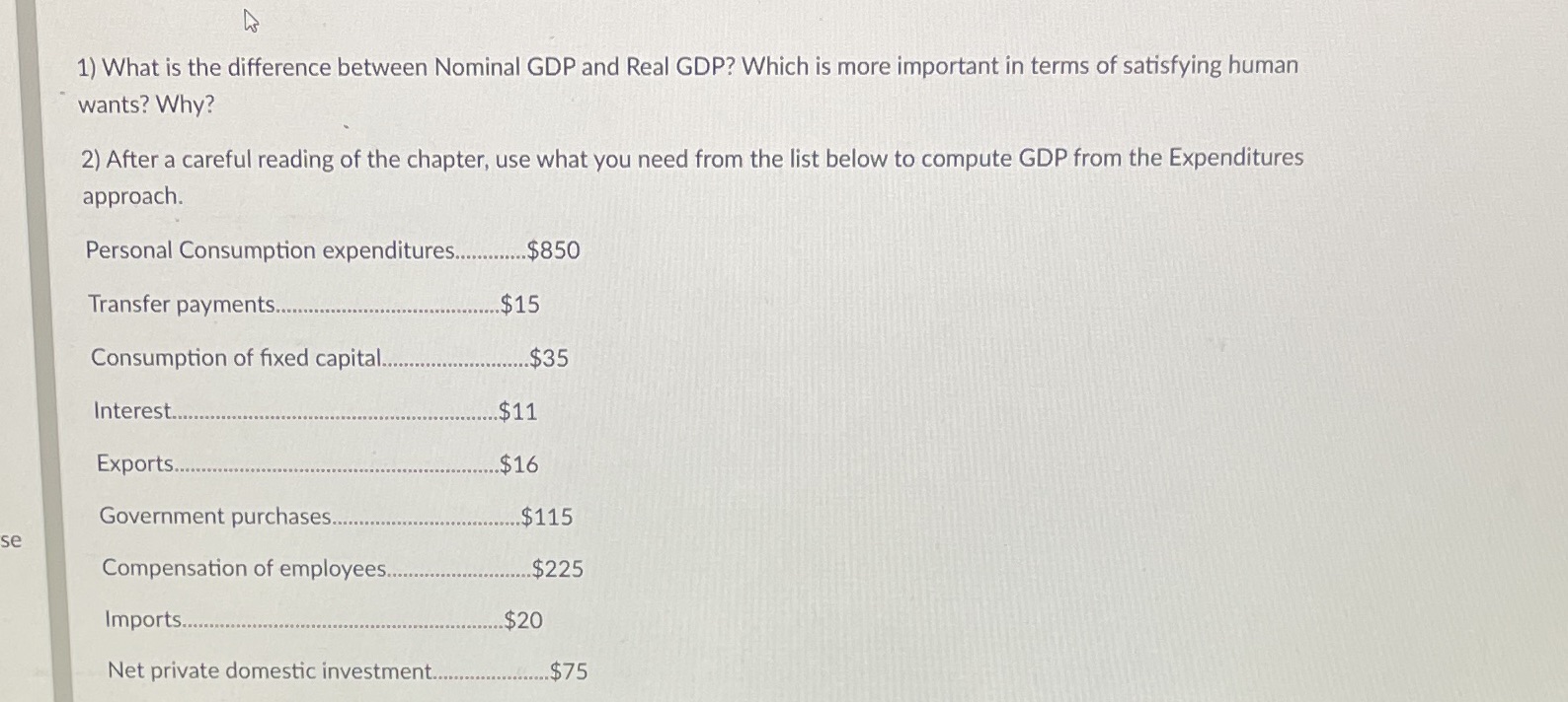 Can you answer these questions? 1) What is the difference between Nominal