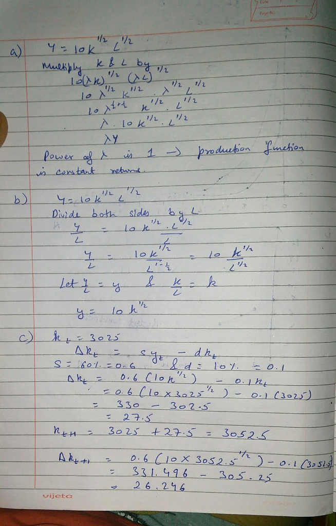 Date Page Ma. 1/2 a ) 4 = 10 k 2