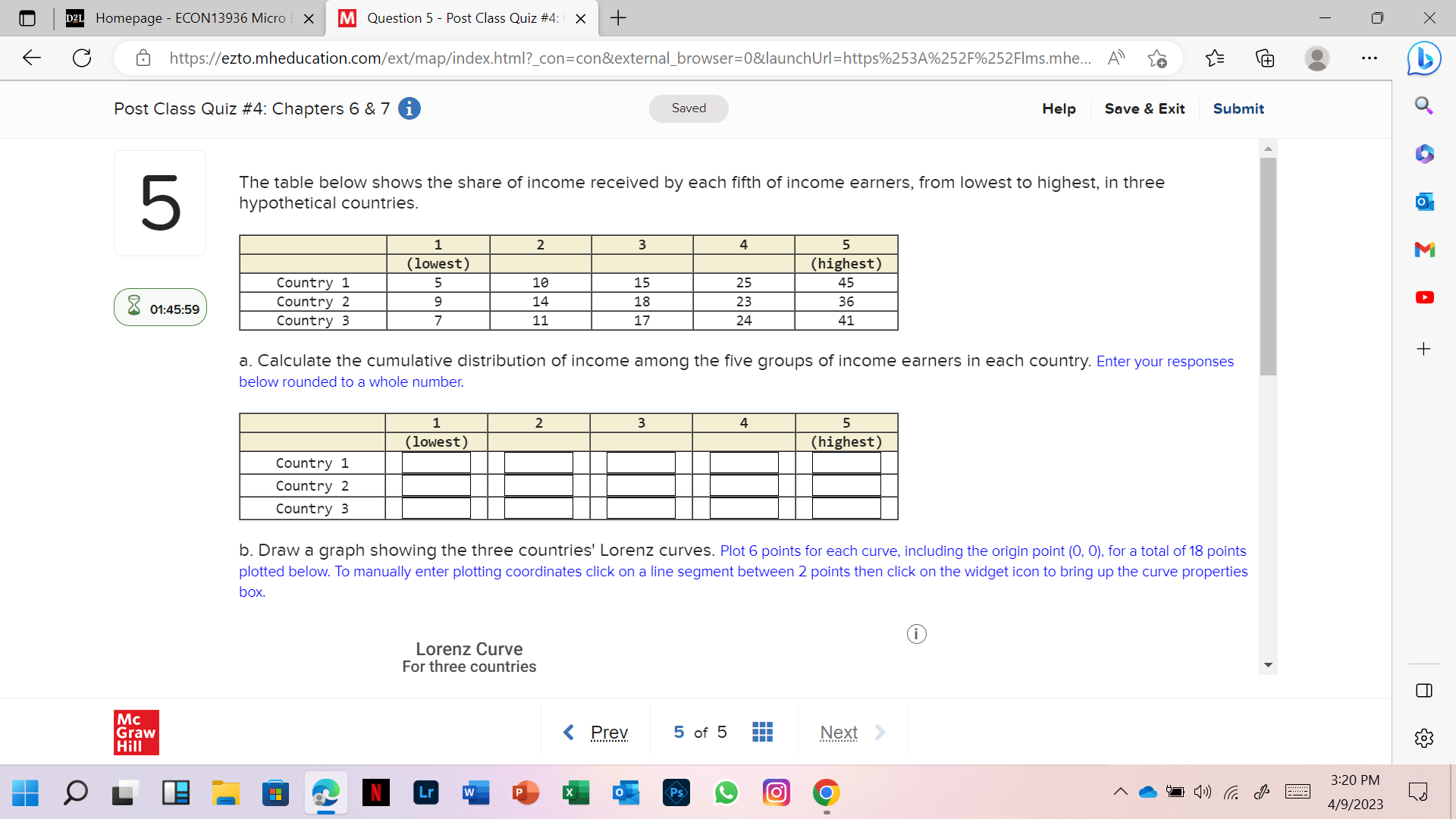  D2L Homepage - ECON13936 Micro E X M Question 5 -
