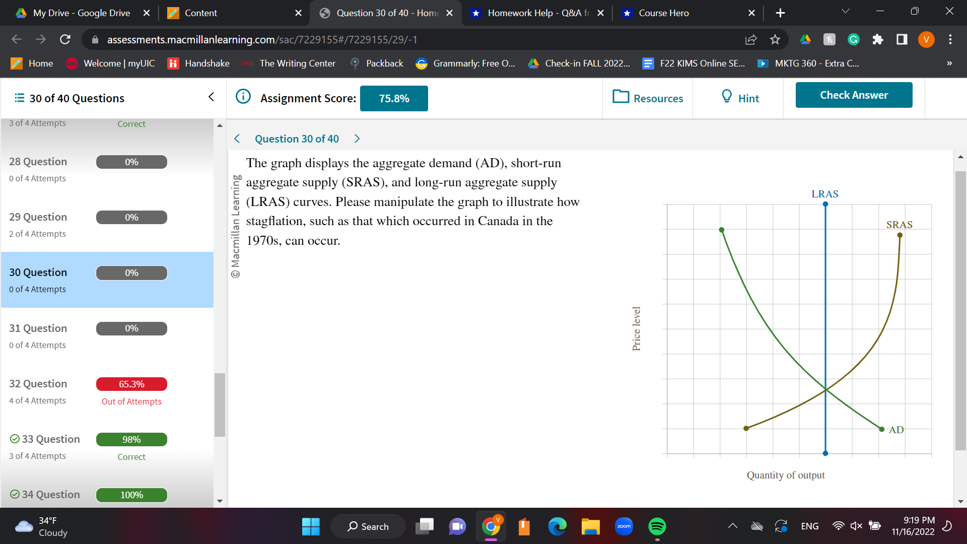 X X C assessments.macmillanlearning.com/sac/7229155#/7229155/27/-1 4 G O V . . . Home