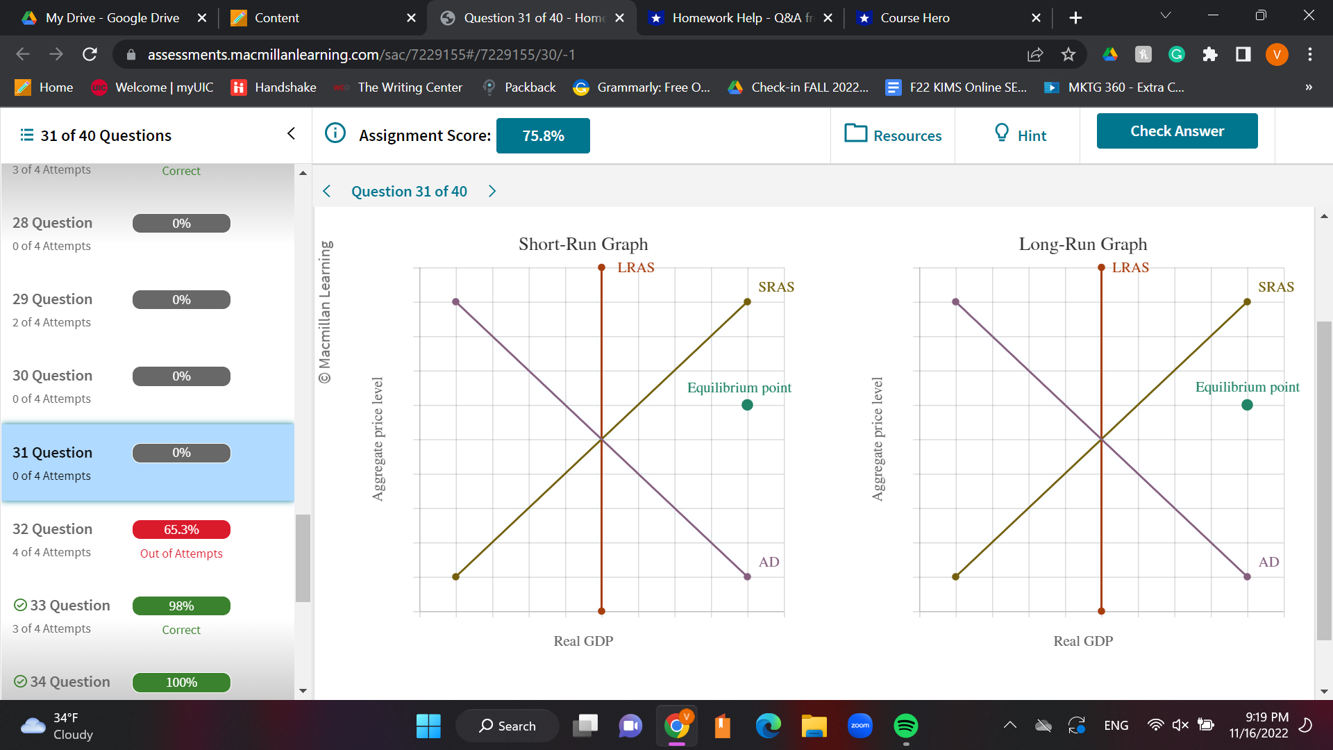 UIC Welcome | myUIC ii Handshake wco The Writing Center Packback Grammarly: