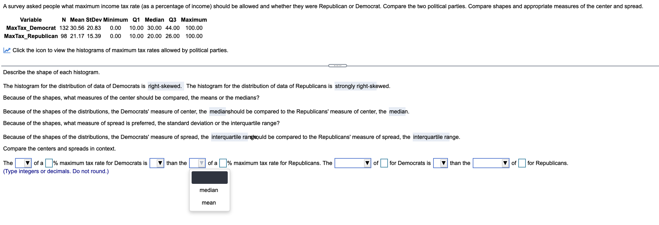 100 Maximum Tax Rate. Democrat (percentage of income) Maximum Tax Rate. Republican