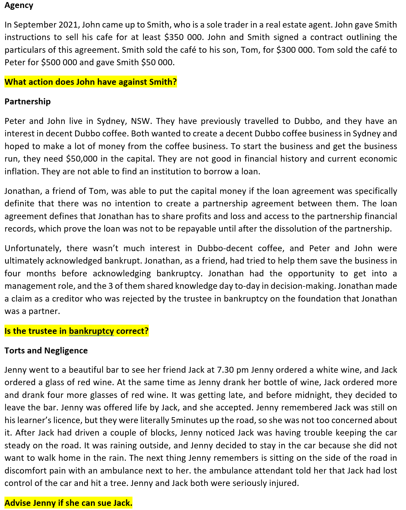 I am struggling with how to answer IRAC format, Could someone please