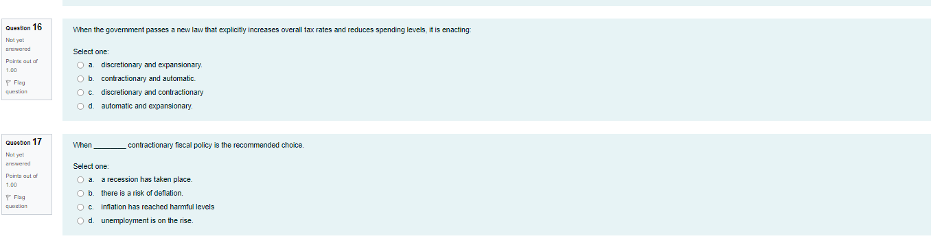 the o o o o a. left; right left; left. right; right