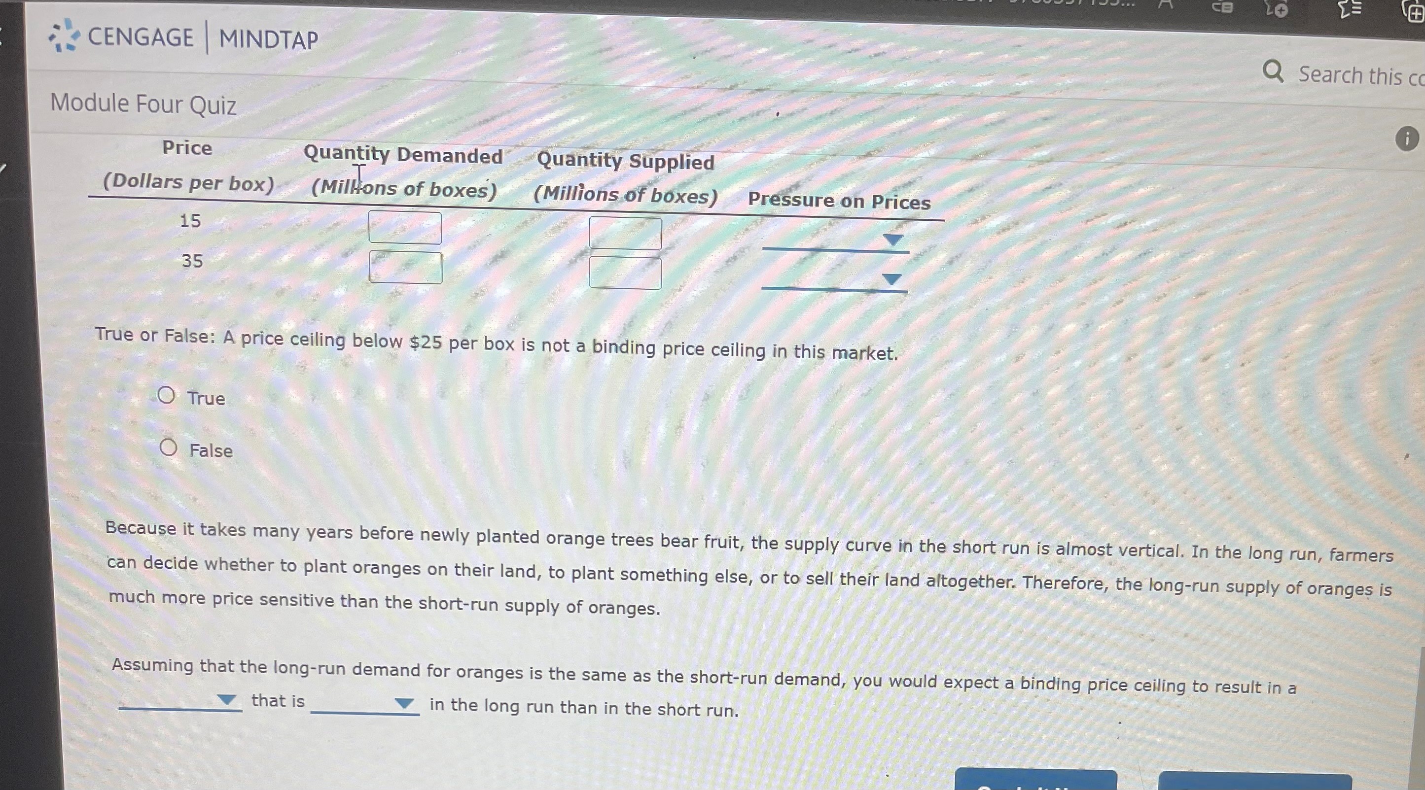 Graph Input Tool ? 50 Market for Florida Oranges 45 Price 15