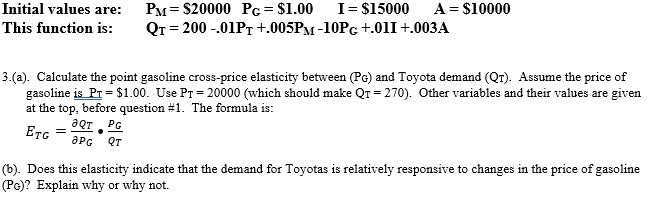  Initial values are: PM = 320000 P3 = $1.00 I =